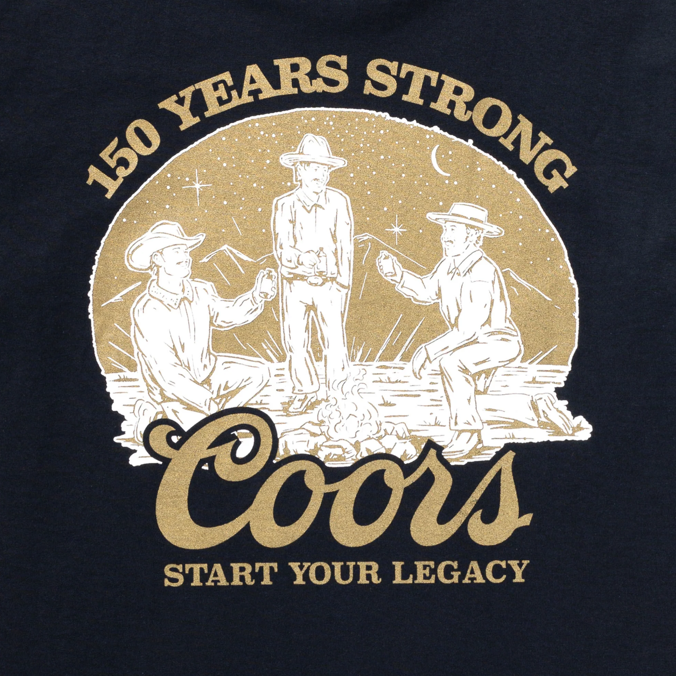 SEAGER X COORS BANQUET CAMP OUT TEE - NAVY
