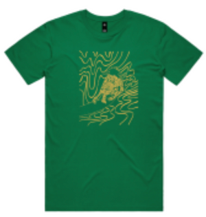 Open image in slideshow, ANDY DAVIS SQUIGGLER TEE KELLY GREEN
